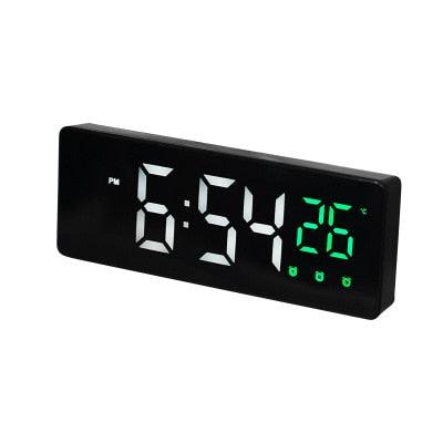 LED Digital Alarm Clock - Radio Projection With Temperature And Humidity Mirror Display (HA4)(1U57)
