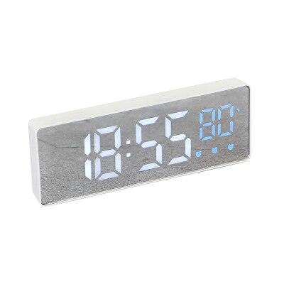 LED Digital Alarm Clock - Radio Projection With Temperature And Humidity Mirror Display (HA4)(1U57)