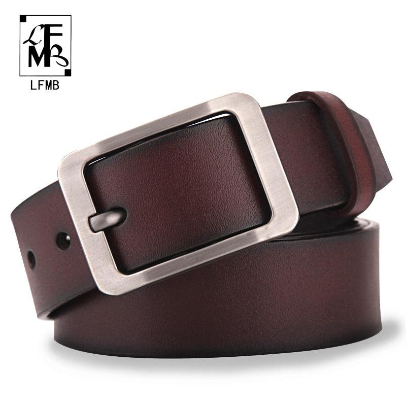 Men's Belt - Leather Pin Buckle Genuine Belts (MA1)(F17)
