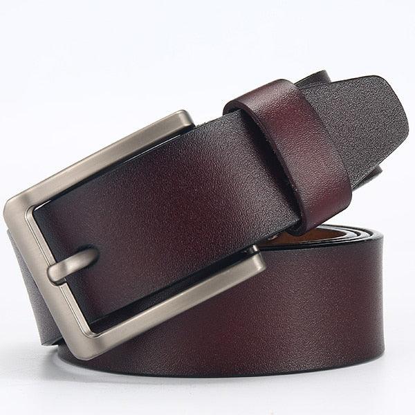 Men's Belt - Leather Pin Buckle Genuine Belts (MA1)(F17)