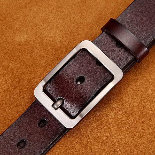 Men's Belt - Leather Pin Buckle Genuine Belts (MA1)(F17)