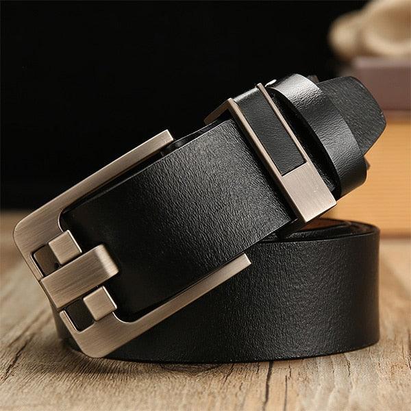 Men's Belt - Leather Pin Buckle Genuine Belts (MA1)(F17)