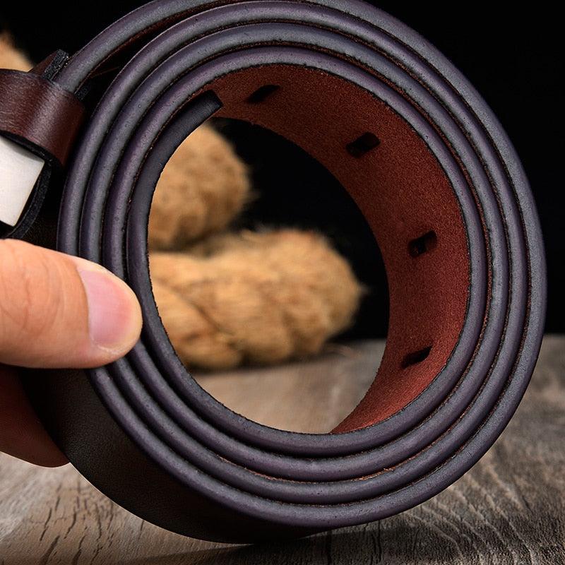 Men's Belt - Leather Pin Buckle Genuine Belts (MA1)(F17)