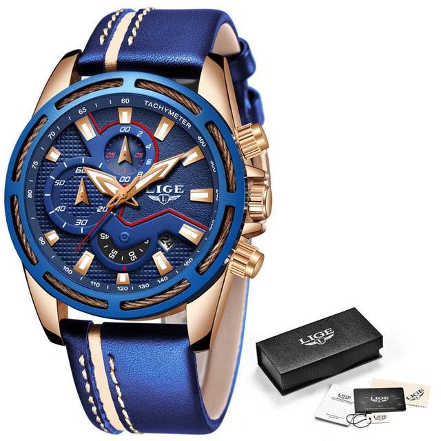 Fashion Men's Watches - Luxury Multi-function Dial Sports Watch - Date Waterproof Quartz (D84)(2MA1)
