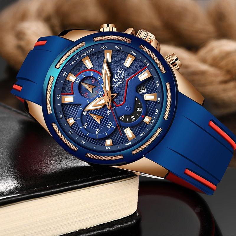 Fashion Men's Watches - Luxury Multi-function Dial Sports Watch - Date Waterproof Quartz (D84)(2MA1)