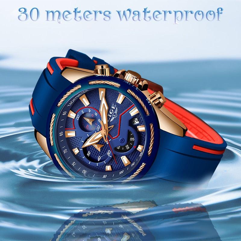 Fashion Men's Watches - Luxury Multi-function Dial Sports Watch - Date Waterproof Quartz (D84)(2MA1)