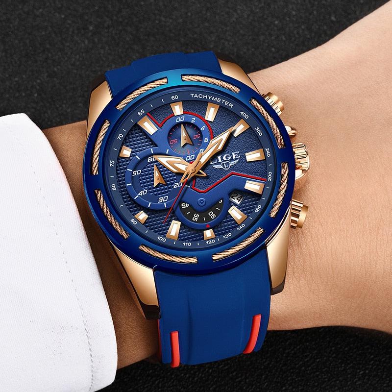 Fashion Men's Watches - Luxury Multi-function Dial Sports Watch - Date Waterproof Quartz (D84)(2MA1)