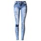 Great Ripped Jeans - Women Holes Skinny Jeans - Elastic Jeans (TB6)(BCD3)