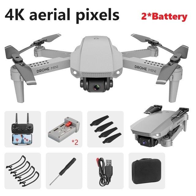 Great Mini drone E88 WIFI FPV, high-definition 4K 1080P camera height maintaining RC foldable drone gift toy (MC2)(1U54)(1U46)
