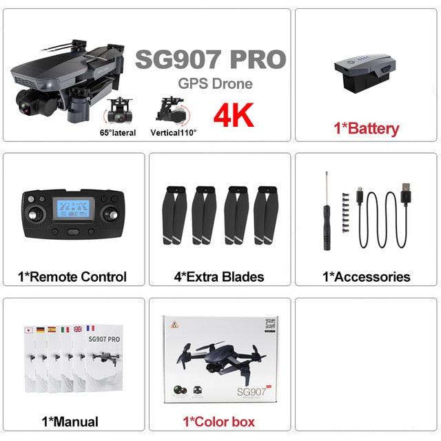 New SG907PRO GPS drone with 2-axis gimbal camera 4K HD 5G Wifi wide-angle FPV optical flow RC Quadcopter Drone SG906 PRO 2 (MC2)(1U54)(1U46)