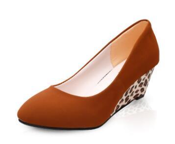 New Women's Classic Pumps Shoes - Sexy Wedges Heels Leopard Shoes (SH1)