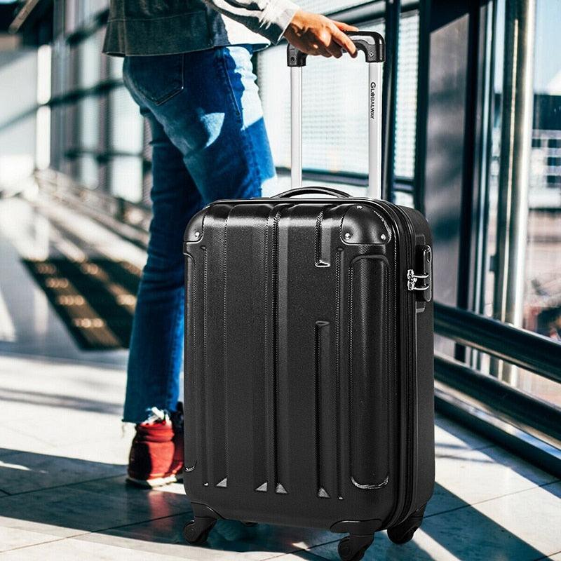 Large Capacity Rolling Luggage Lockable - 18" ABS Lightweight Hardshell Luggage Suitcase with Quiet Spinner (1U78)(LT1)(LT2)(1U78)(F78)
