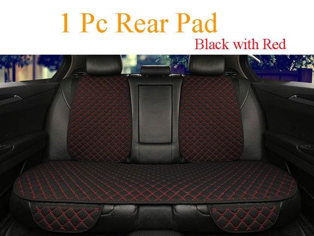 Large Size Flax Car Seat Cover - Protector Linen Front or Rear Seat - Back Cushion Pad Mat Backrest (7WH1)