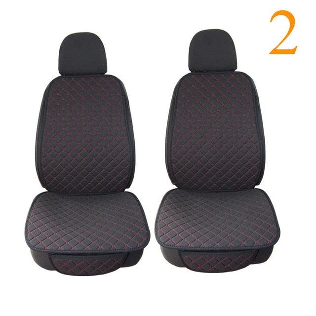 Large Size Flax Car Seat Cover - Protector Linen Front or Rear Seat - Back Cushion Pad Mat Backrest (7WH1)