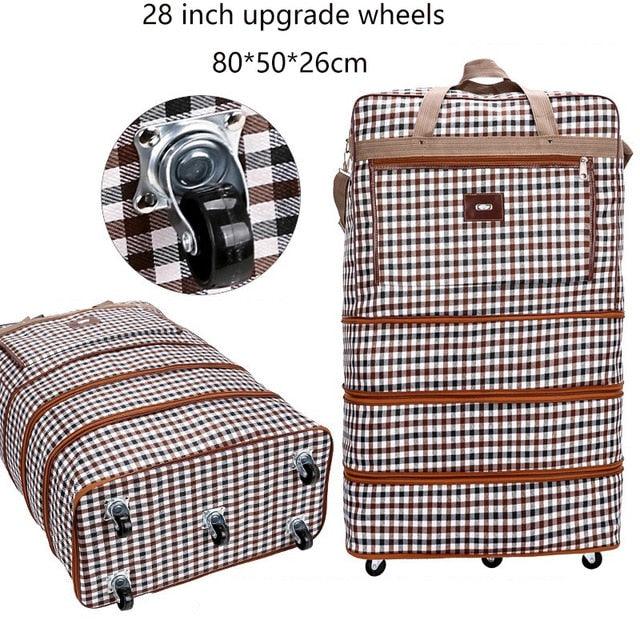 Large Capacity 158 Air Checked Bag - Universal Wheel Travel Bag - Oxford Cloth Folding Airplane Luggage (D78)(LT2)