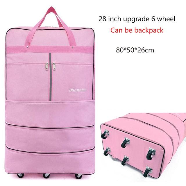Large Capacity 158 Air Checked Bag - Universal Wheel Travel Bag - Oxford Cloth Folding Airplane Luggage (D78)(LT2)