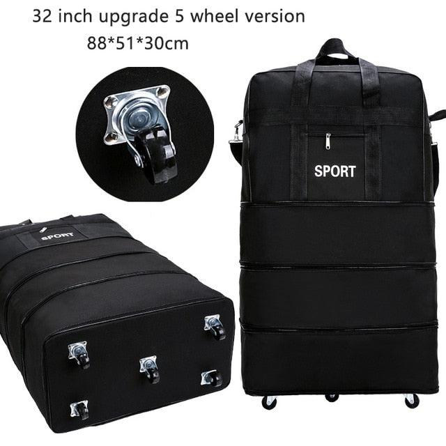 Large Capacity 158 Air Checked Bag - Universal Wheel Travel Bag - Oxford Cloth Folding Airplane Luggage (D78)(LT2)