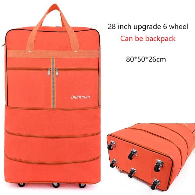 Large Capacity 158 Air Checked Bag - Universal Wheel Travel Bag - Oxford Cloth Folding Airplane Luggage (D78)(LT2)