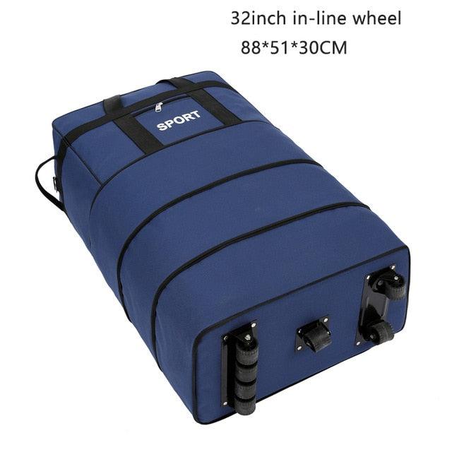 Large Capacity 158 Air Checked Bag - Universal Wheel Travel Bag - Oxford Cloth Folding Airplane Luggage (D78)(LT2)