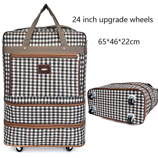 Large Capacity 158 Air Checked Bag - Universal Wheel Travel Bag - Oxford Cloth Folding Airplane Luggage (D78)(LT2)