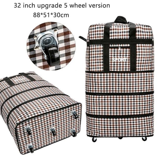 Large Capacity 158 Air Checked Bag - Universal Wheel Travel Bag - Oxford Cloth Folding Airplane Luggage (D78)(LT2)
