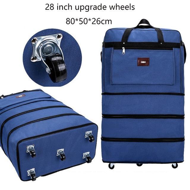 Large Capacity 158 Air Checked Bag - Universal Wheel Travel Bag - Oxford Cloth Folding Airplane Luggage (D78)(LT2)