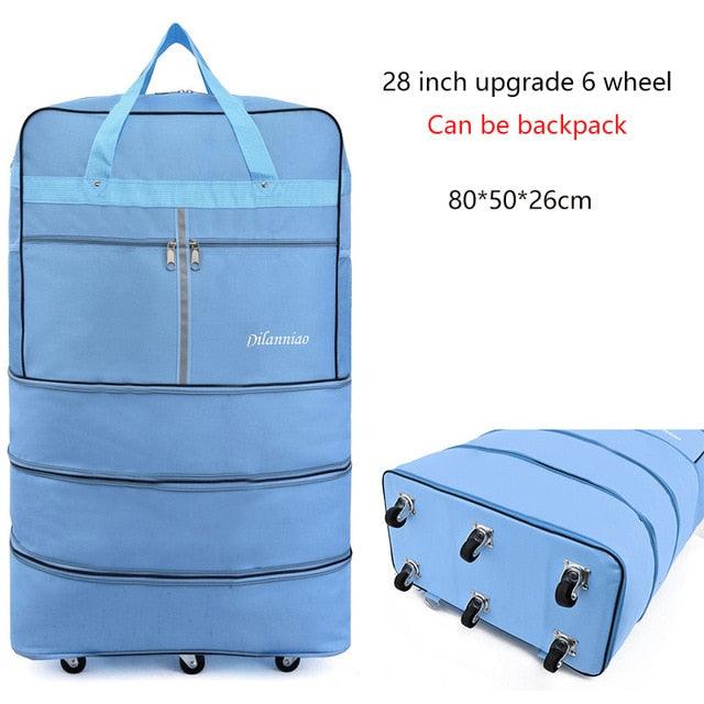 Large Capacity 158 Air Checked Bag - Universal Wheel Travel Bag - Oxford Cloth Folding Airplane Luggage (D78)(LT2)