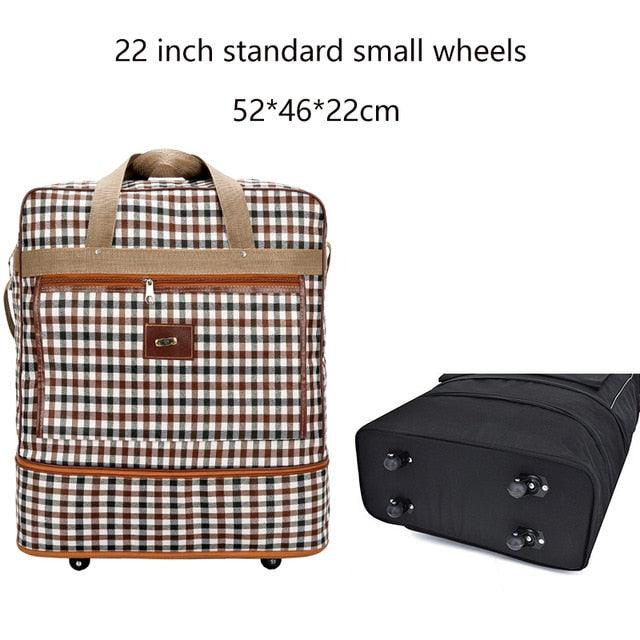 Large Capacity 158 Air Checked Bag - Universal Wheel Travel Bag - Oxford Cloth Folding Airplane Luggage (D78)(LT2)