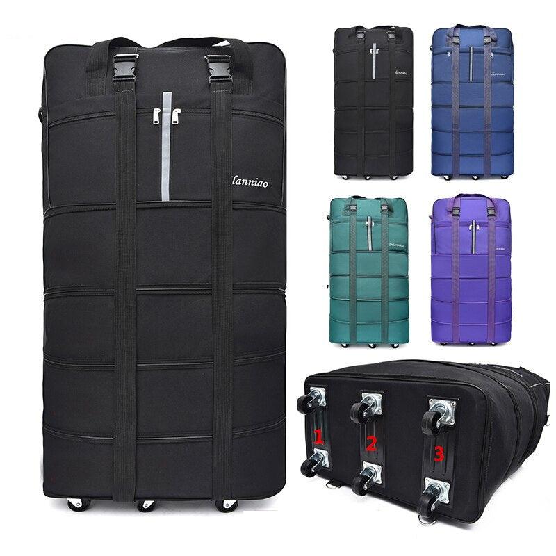 Large Capacity 158 Air Checked Bag - Universal Wheel Travel Bag - Oxford Cloth Folding Airplane Luggage (D78)(LT2)