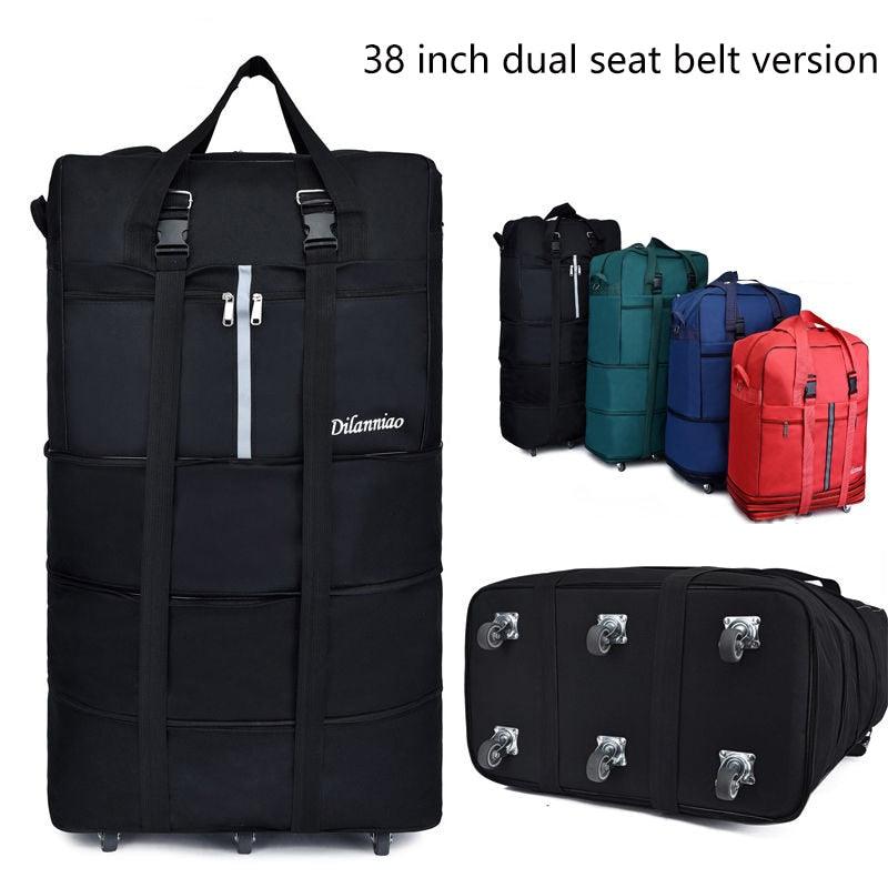 Large Capacity 158 Air Checked Bag - Universal Wheel Travel Bag - Oxford Cloth Folding Airplane Luggage (D78)(LT2)