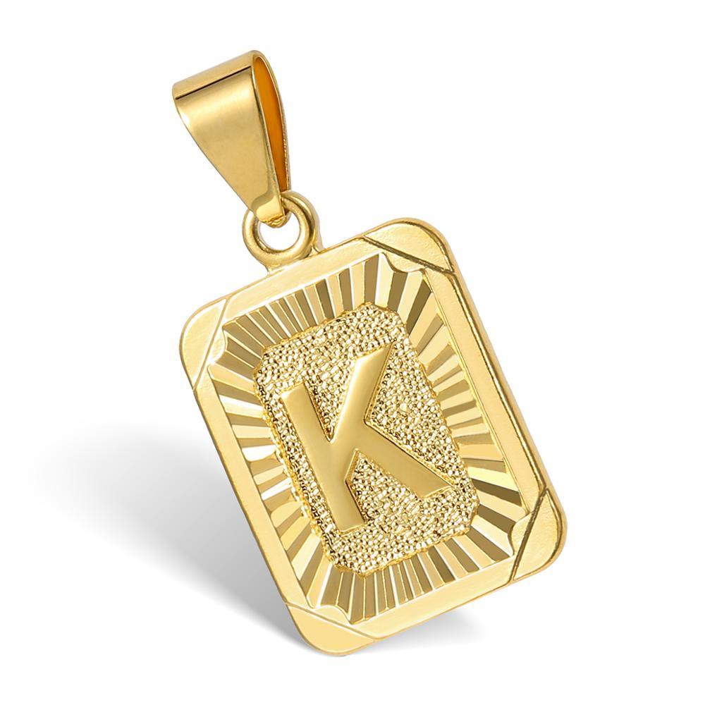 Great Chunky Chain - Letter Map Pendants Necklace - Gold Color Punk Long Chain Necklace (2U83)