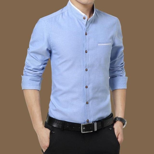 Great Casual Social Formal Shirt - Men Long Sleeve Slim Office Shirt (TM1)(T2G)