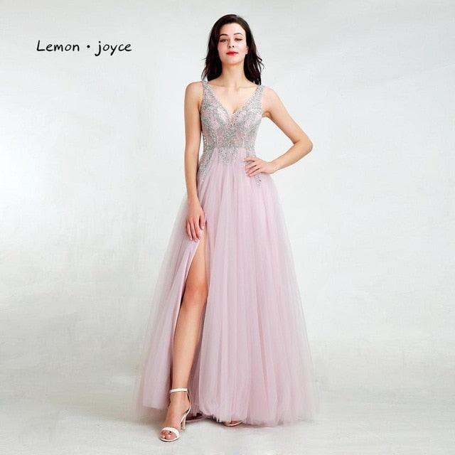 Elegant Prom Dresses - Long Sexy V-neck Beading Dress - Formal Evening Party Gown - Plus Size (WSO5)(WSO4)(F18)