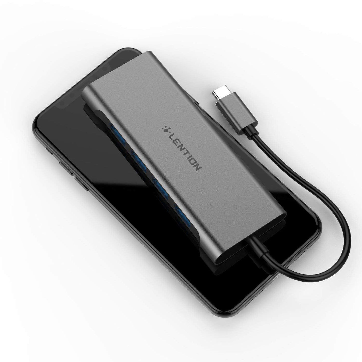 USB-C Multi-Port Hub with 4K HDMI Output, 4 USB 3.0, Type C Charging Adapter for 2020-2016 MacBook Pro13/15/16, Surface (D52)(CA2)(1U52)
