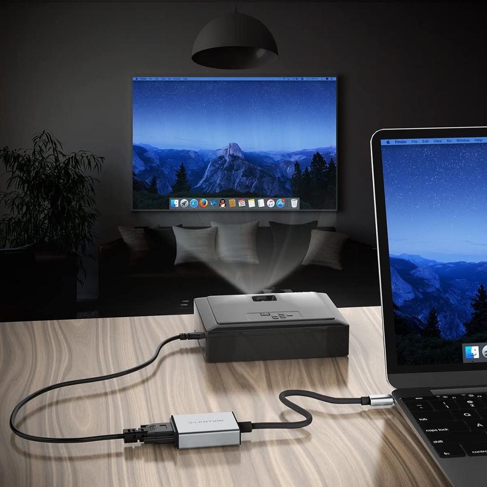 USB C to VGA Adapter, Type C to VGA Cable Converter for MacBook Pro 13/15/16 (Thunderbolt 3 Port), 2018 2019 MacBook Air (CA2)(1U52)