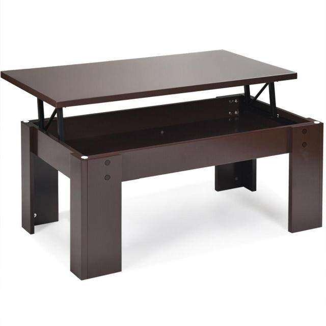 Lift Top Coffee Table Pop-UP Cocktail Table w/Hidden Compartment & Shelf (D67)(FW6)(FW1)(1U67)