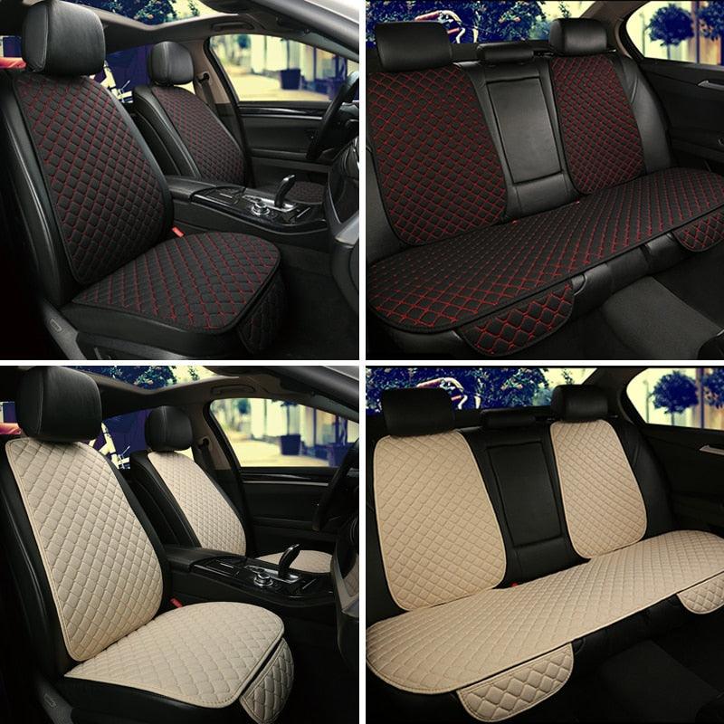 Trending Linen Car Seat Cover - Protector Linen Front And Back Seat - Cushion Pad Accessories - Suitable For All Model (7WH1)