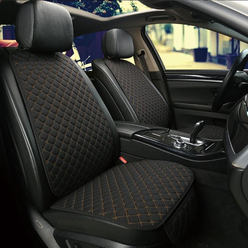 Trending Linen Car Seat Cover - Protector Linen Front And Back Seat - Cushion Pad Accessories - Suitable For All Model (7WH1)