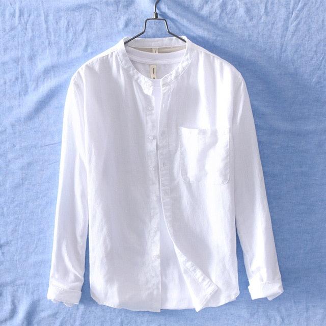 Linen Shirts For Men - Long Sleeve Beach Shirts - Sexy New Summer Fashion Clothing (1U8)