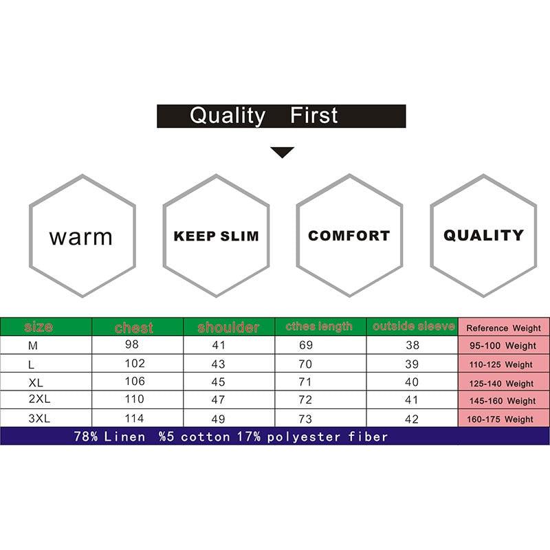 Linen Shirts For Men - Long Sleeve Beach Shirts - Sexy New Summer Fashion Clothing (1U8)