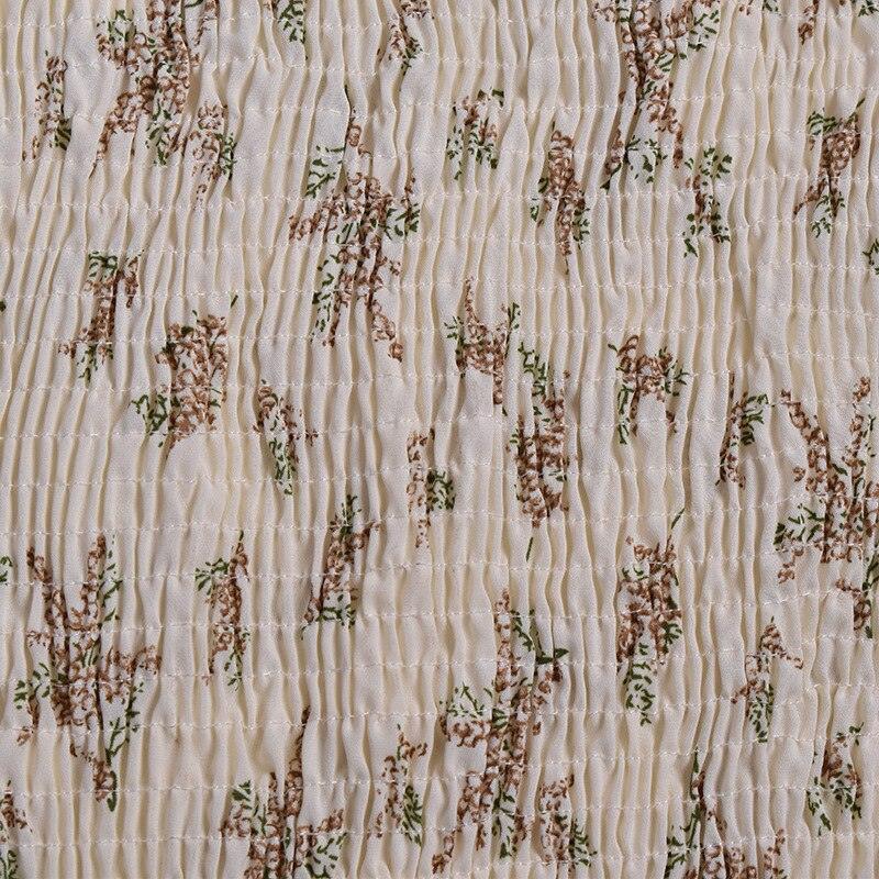 Long Dress Summer Women Elegant Flower Print Floral Dress - Midi Dress Fashion Turtleneck Tight Clothing (BWM)(TP5)