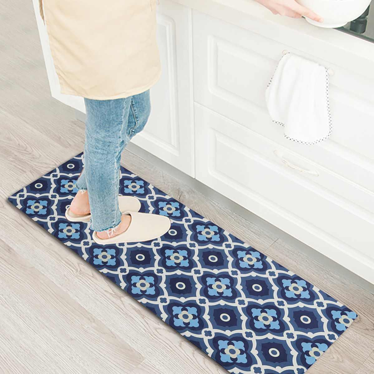 Long Floor Mat Carpet Non-slip Door Mat Comfort Floor Perfect Rugs for Kitchen Bathroom and Standing Desks (RU1)(1U68)