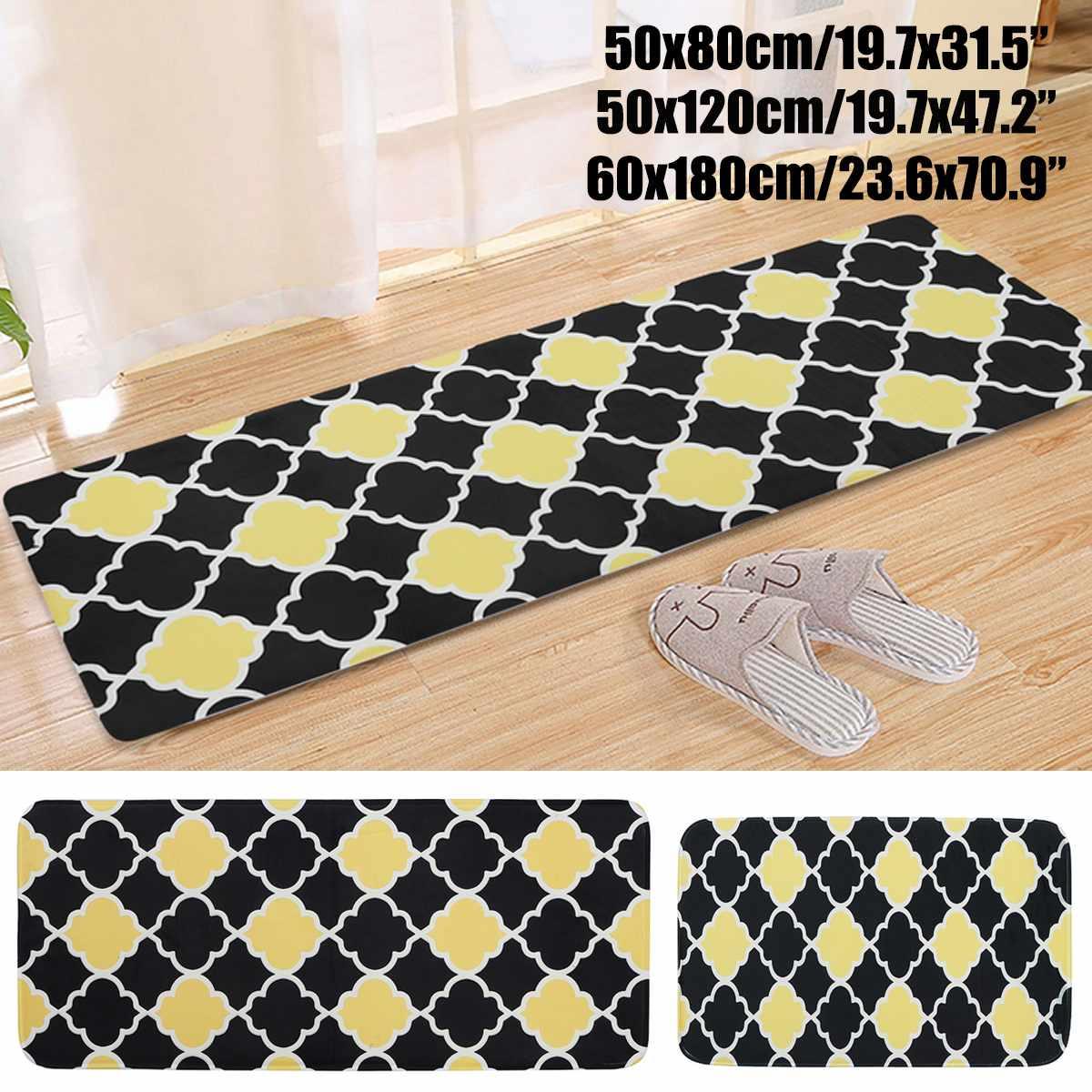 Long Floor Mat Carpet Non-slip Door Mat Comfort Floor Perfect Rugs for Kitchen Bathroom and Standing Desks (RU1)(1U68)