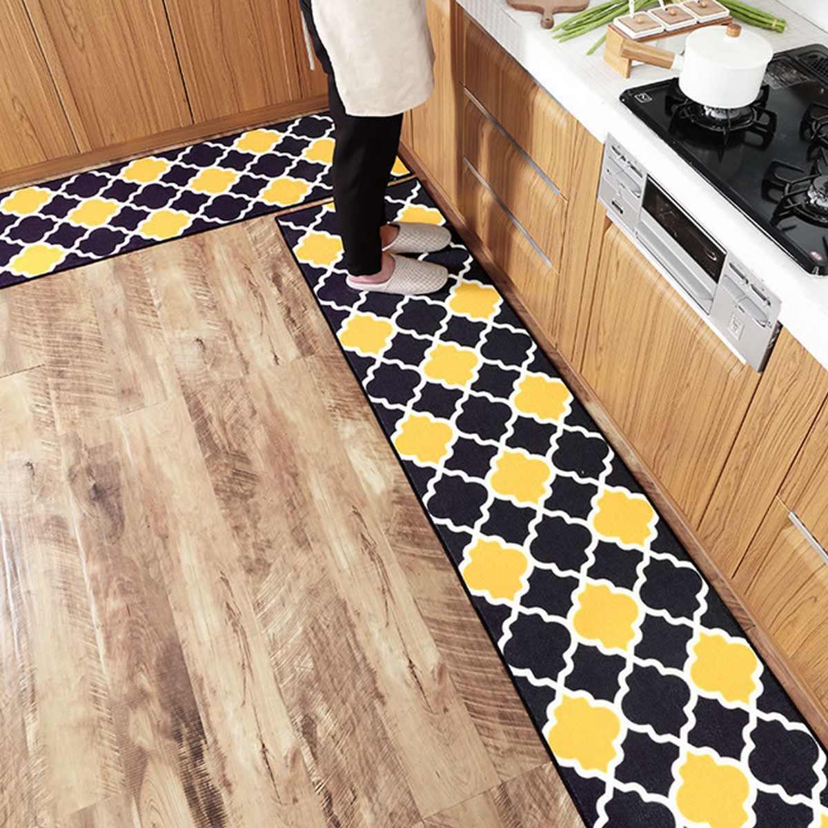 Long Floor Mat Carpet Non-slip Door Mat Comfort Floor Perfect Rugs for Kitchen Bathroom and Standing Desks (RU1)(1U68)