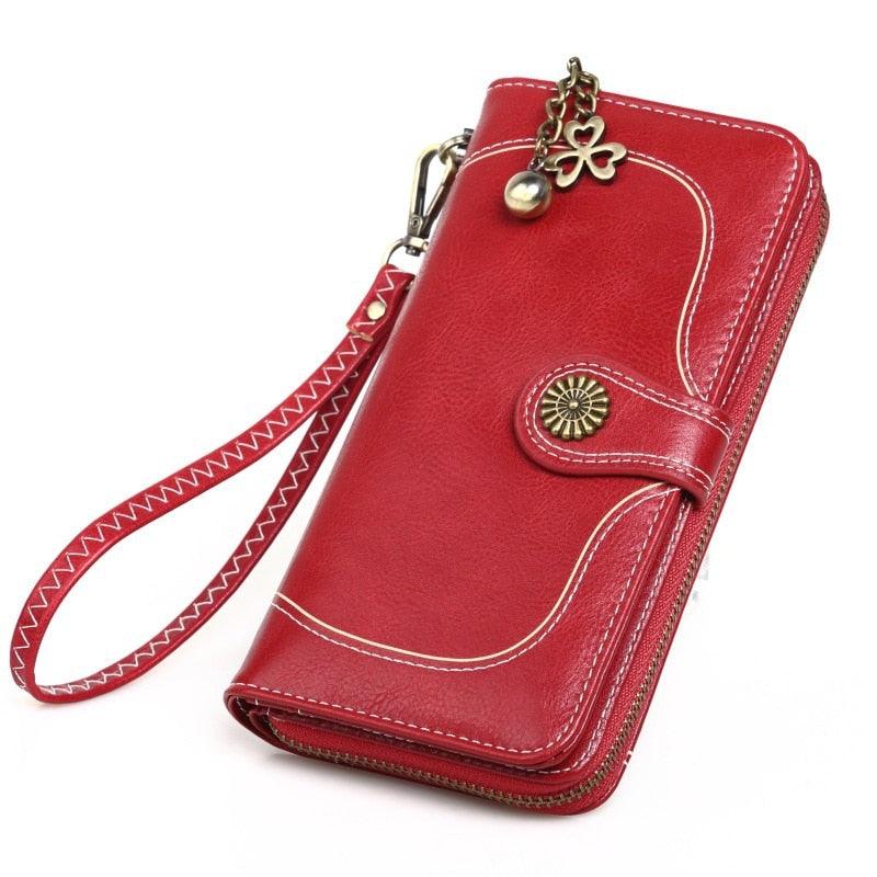Long Wallet PU Bag - National Style Zipper Credit Card Money Holder Bags (1U79)