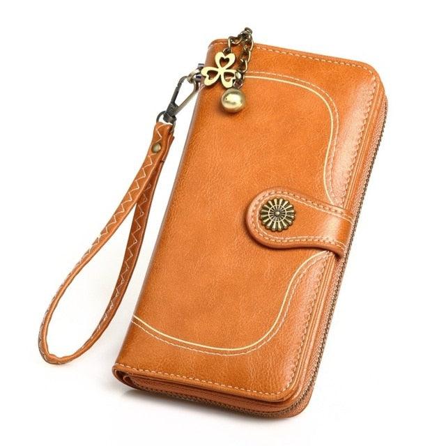 Long Wallet PU Bag - National Style Zipper Credit Card Money Holder Bags (1U79)