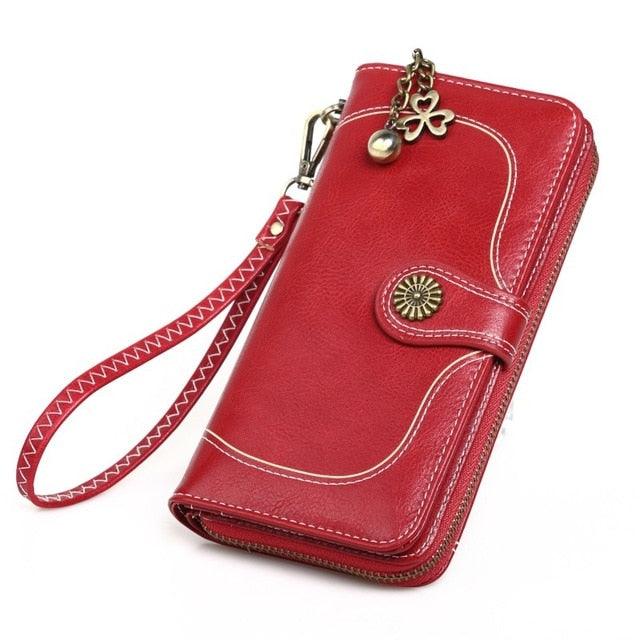 Long Wallet PU Bag - National Style Zipper Credit Card Money Holder Bags (1U79)