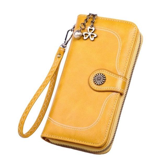 Long Wallet PU Bag - National Style Zipper Credit Card Money Holder Bags (1U79)