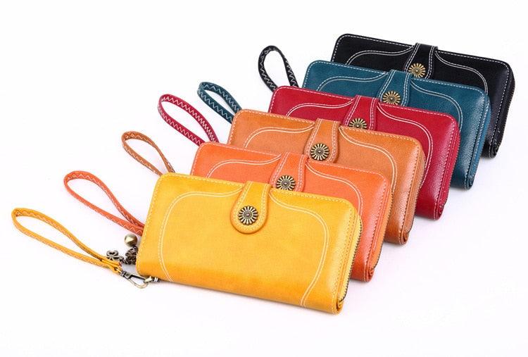 Long Wallet PU Bag - National Style Zipper Credit Card Money Holder Bags (1U79)