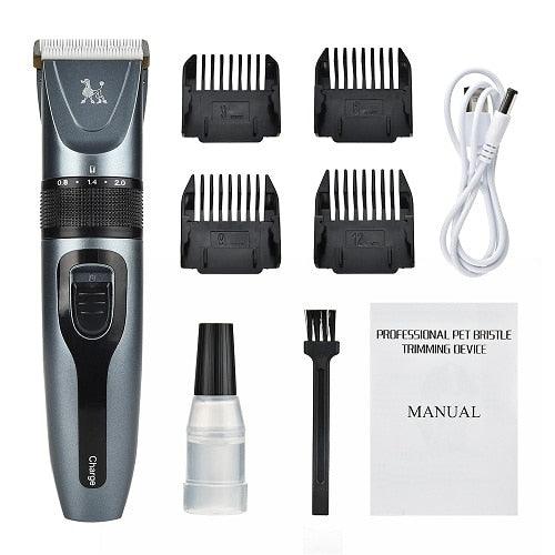 Low Noise Pet Dog Hair Trimmer - USB Rechargeable Electrical Pet Hair Clipper - Remover Grooming Shaver Pet Haircut (1U72)(1W2)